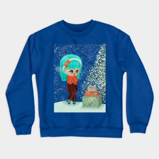 Cute Christmas winter holidays time Crewneck Sweatshirt